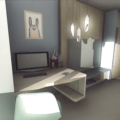 Sketchup + RESHADE дизайн комнаты