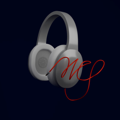 Наушники для логотипа музыкального подкаста  My Life My Soundtrack