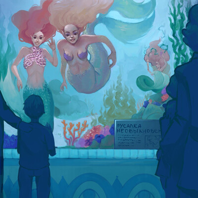 Mermaids on the oceanarium