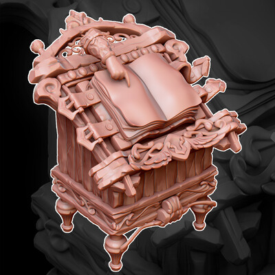 Sculpture - Stylized Magic Book table (Tree of Savior works-FanArt)