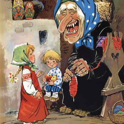 иллюстрация к сказке гуси-лебеди