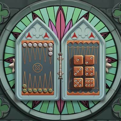 Table for game backgammon