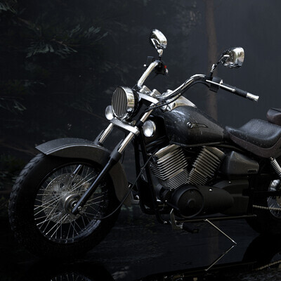 Байк Yamaha после дождя