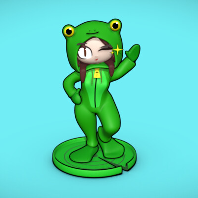 Katherine - girl in frog suit