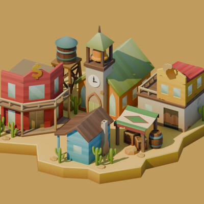 LowPoly Дикий Запад