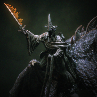 Witch-King of Angmar on Fell Beast (LOTR)