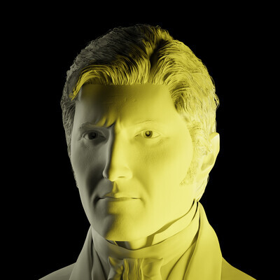 Digital sculpt. Richard Armitage as John Thornton in  "Nort & South".   #3d  #art