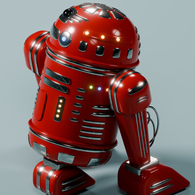 Ретро атомпанк робот r2d2