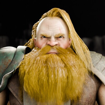 Game ready model Gnom warrior