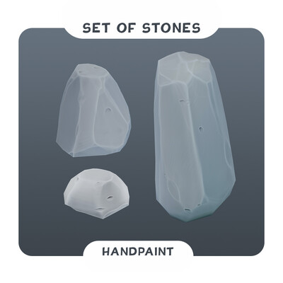 Low-poly stones