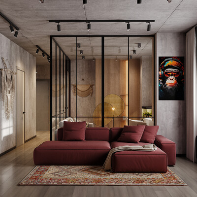 Kitchen-living room of a private house