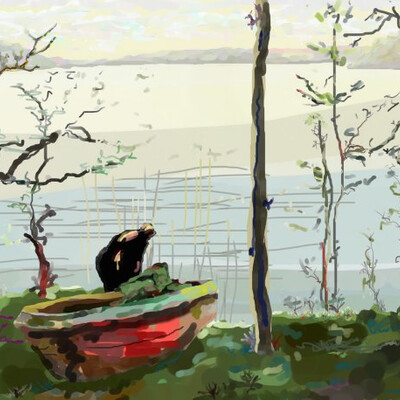 Березы, осины, весна. Оболонь.