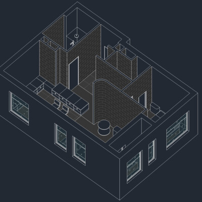 чертеж квартиры 3д Revit