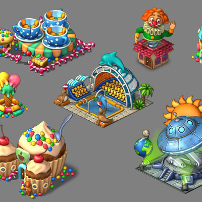 Строения для игры Township. Playrix