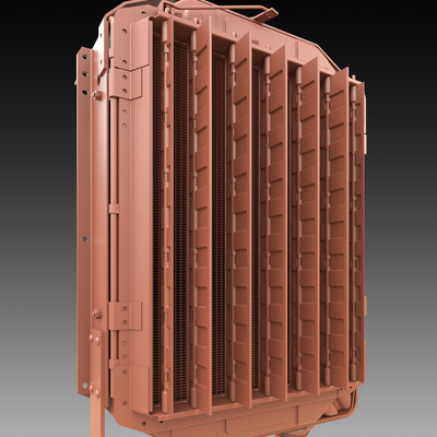 ЗИС-150_1948-Радиатор_Clay render.