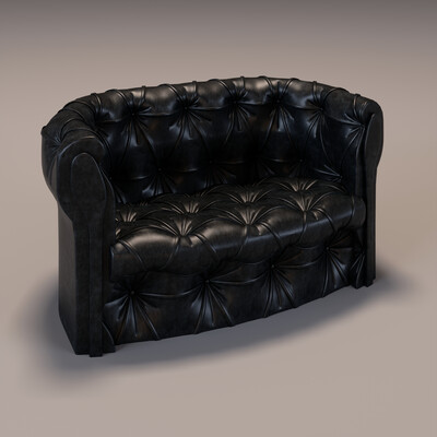 Classic Chesterfield Leather Sofa