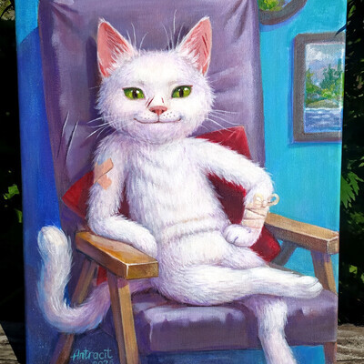 Кот на даче
