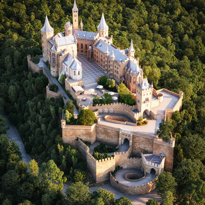 castle, 3d, classical architecture