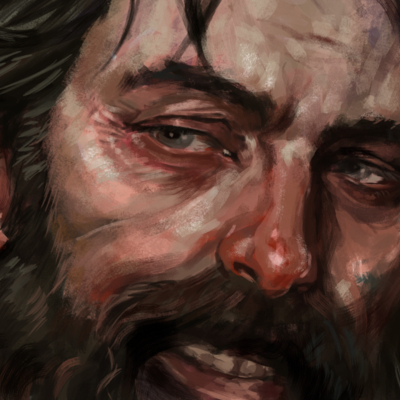 2d, Диджитал-арт, Портрет, фан-арт, Disco Elysium, Harry Du Bois, Живописный стиль, Текстурные кисти, Концепт-арт, персонаж