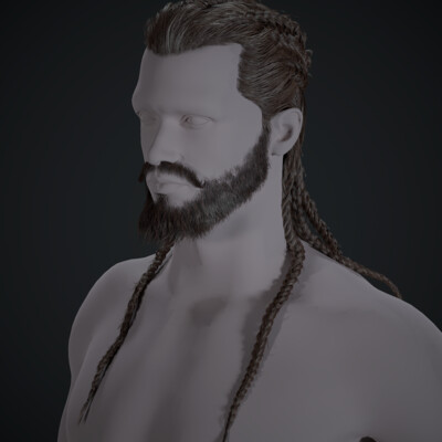 Viking Hair & Beard Groom | Low-Poly Optimization | Maya GS CurveTool
