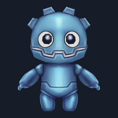 Hand-Painted Godot Character 3D Model