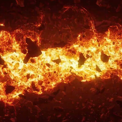 Glowing Space Debris