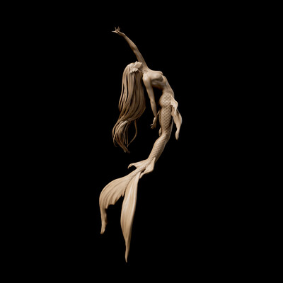 Mermaid 3D sculpture