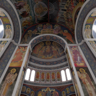 Роспись храма. Алтарная часть.