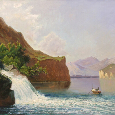 копия с работы А.И. Мещерского "Водопад"