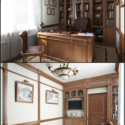 Квартира. Типа Классика. WIP. Кабинет.