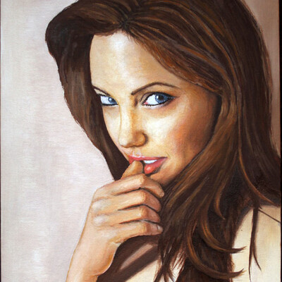 Angelina Jolie (масло на холсте)