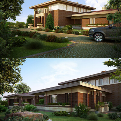 FRANK LLOYD WRIGT style house 
